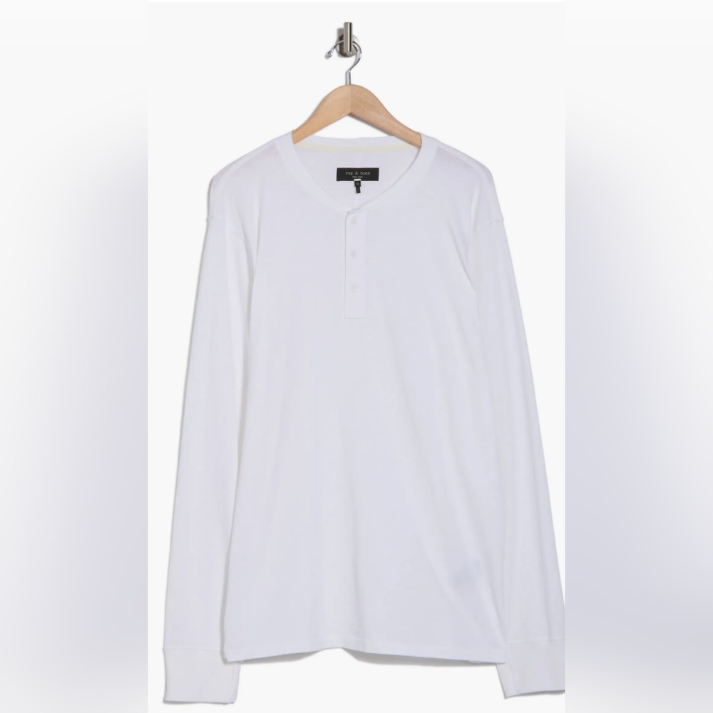 Rag & Bone classic slub jersey Henley long sleeve